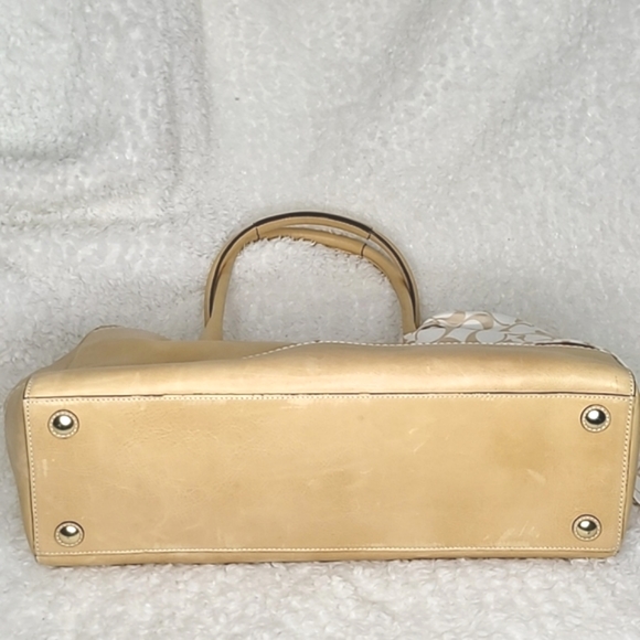 COACH | Madeline Tan Putty Satchel Bag w/Logo Scarf & Dust bag - Picture 2 of 16